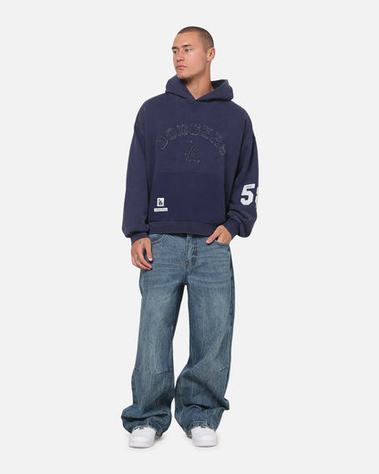 Majestic Athletic Los Angeles Dodgers MLB Ghost Fade Box Hoodie Indigo