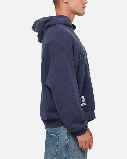 Majestic Athletic Los Angeles Dodgers MLB Ghost Fade Box Hoodie Indigo