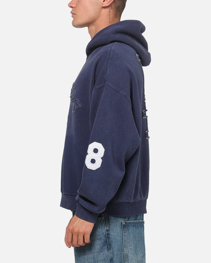 Majestic Athletic Los Angeles Dodgers MLB Ghost Fade Box Hoodie Indigo