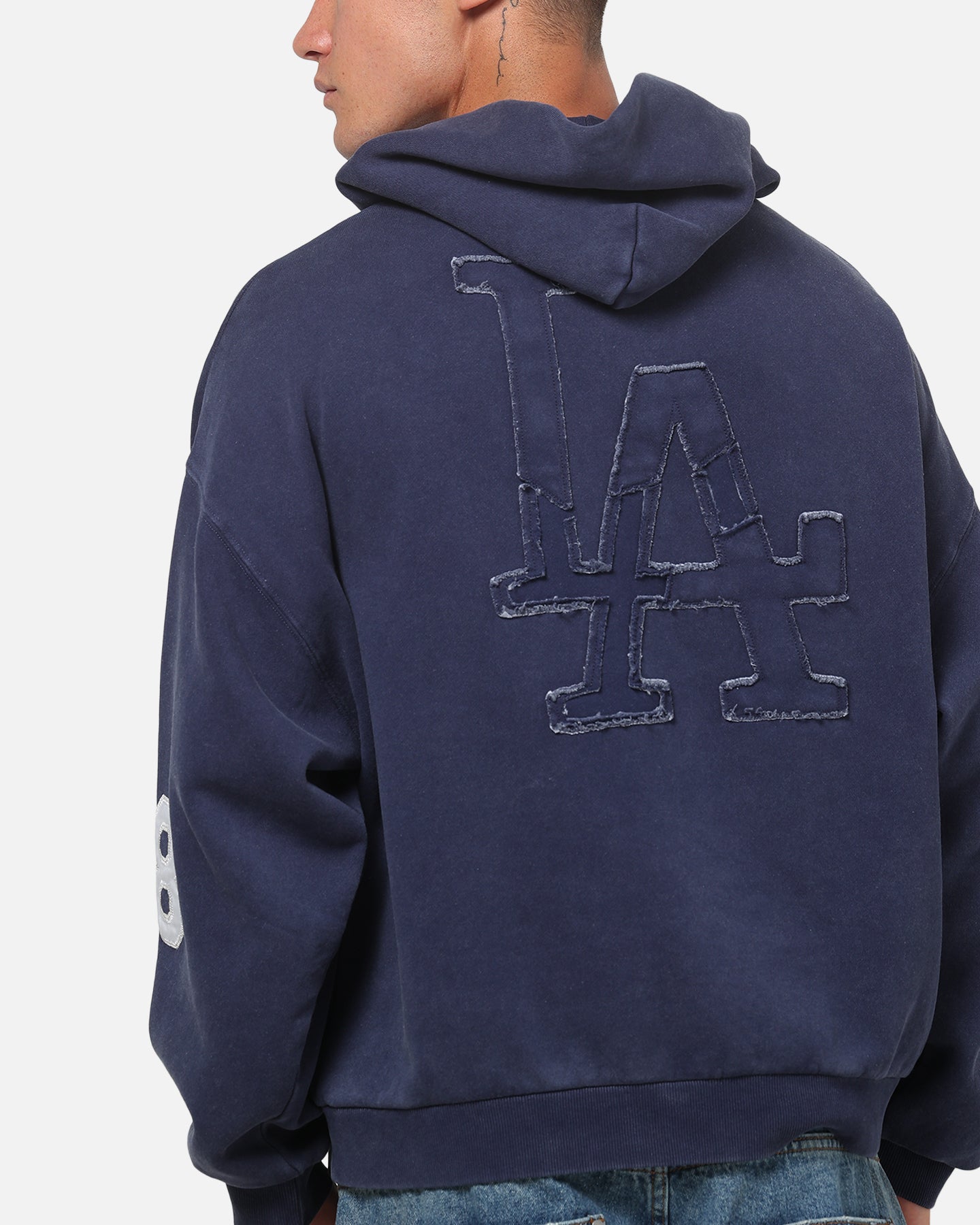 Majestic Athletic Los Angeles Dodgers MLB Ghost Fade Box Hoodie Indigo