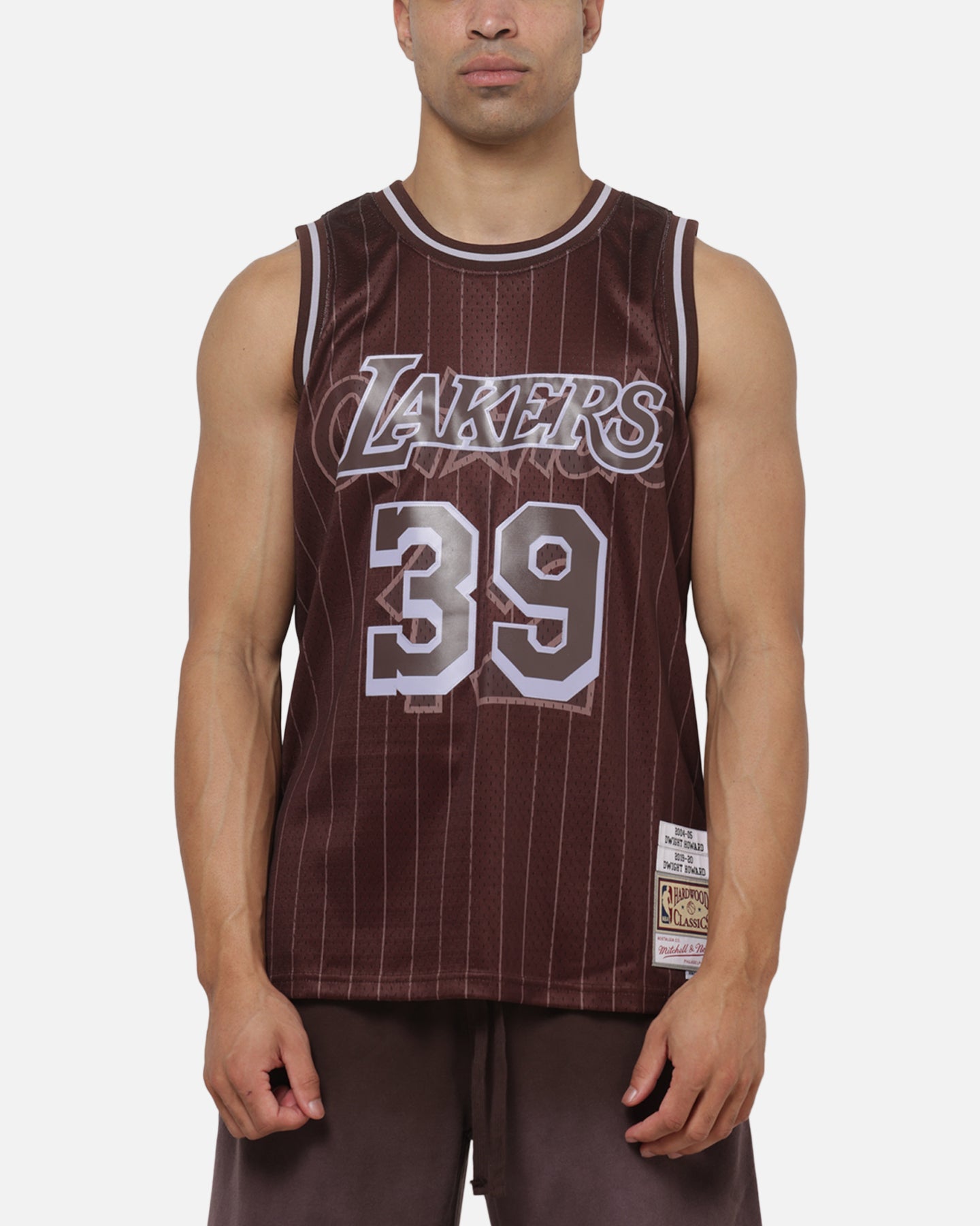 Mitchell & Ness Los Angeles Lakers Dwight Howard #39 Overprint Swingman Jersey Dark Oak