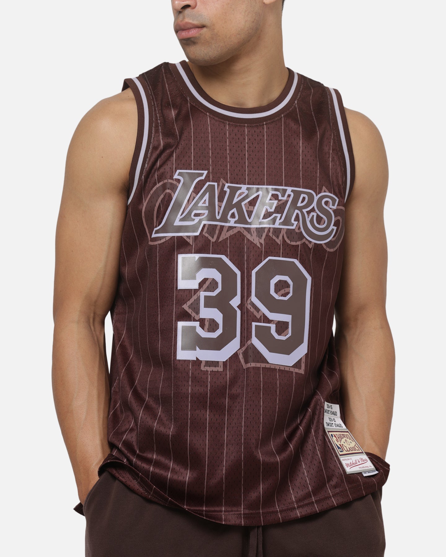 Mitchell & Ness Los Angeles Lakers Dwight Howard #39 Overprint Swingman Jersey Dark Oak