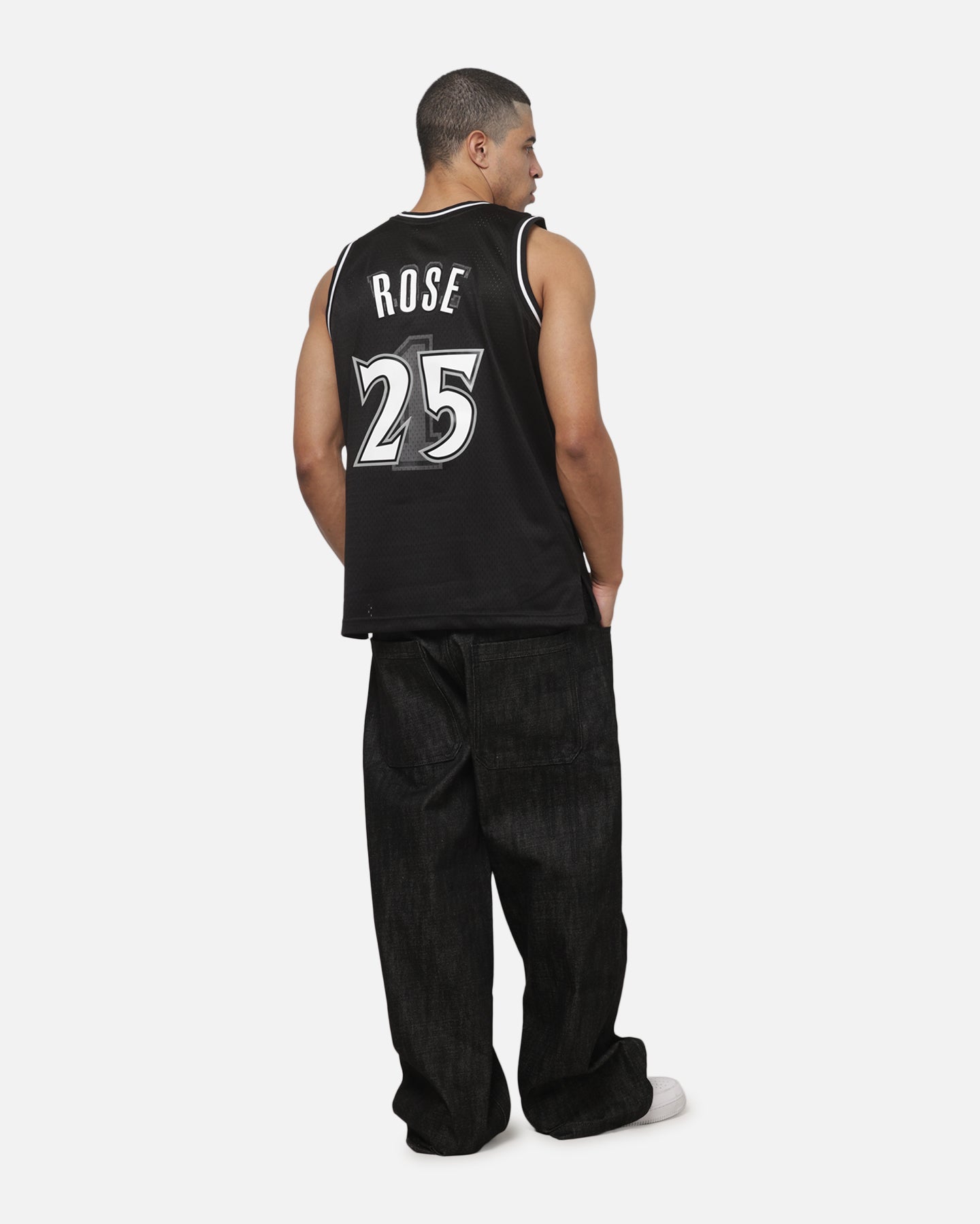 Mitchell & Ness Minnesota Timberwolves Derrick Rose #25 Overprint Swingman Jersey Black