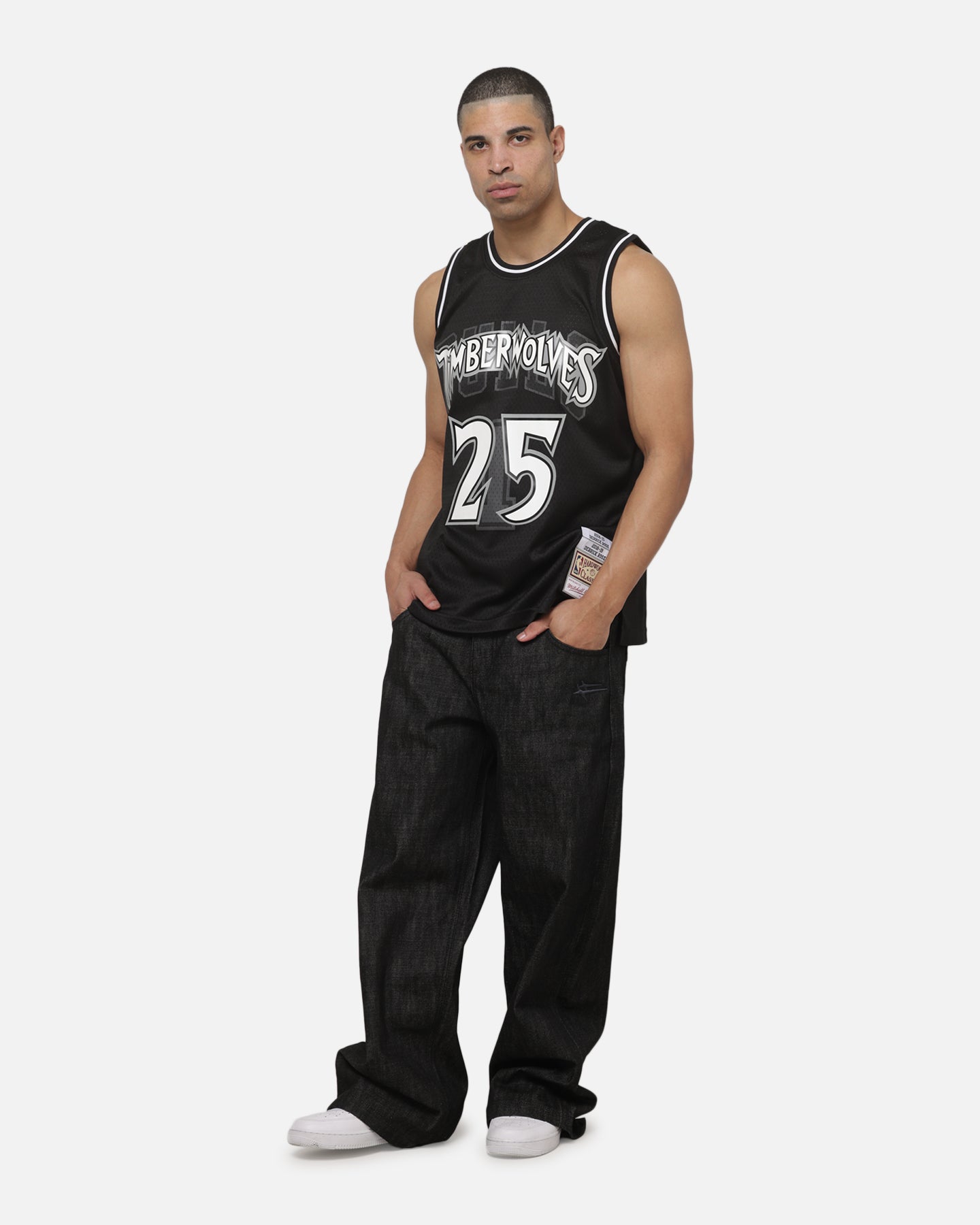 Mitchell & Ness Minnesota Timberwolves Derrick Rose #25 Overprint Swingman Jersey Black