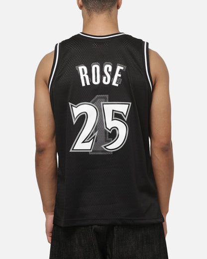 Mitchell & Ness Minnesota Timberwolves Derrick Rose #25 Overprint Swingman Jersey Black