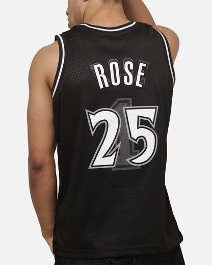 Mitchell & Ness Minnesota Timberwolves Derrick Rose #25 Overprint Swingman Jersey Black