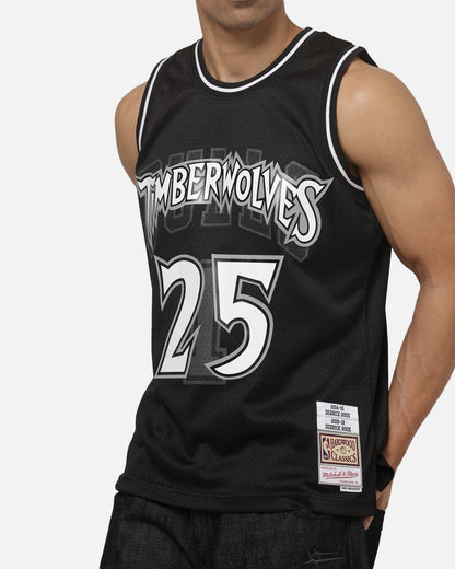 Mitchell & Ness Minnesota Timberwolves Derrick Rose #25 Overprint Swingman Jersey Black