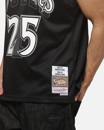 Mitchell & Ness Minnesota Timberwolves Derrick Rose #25 Overprint Swingman Jersey Black