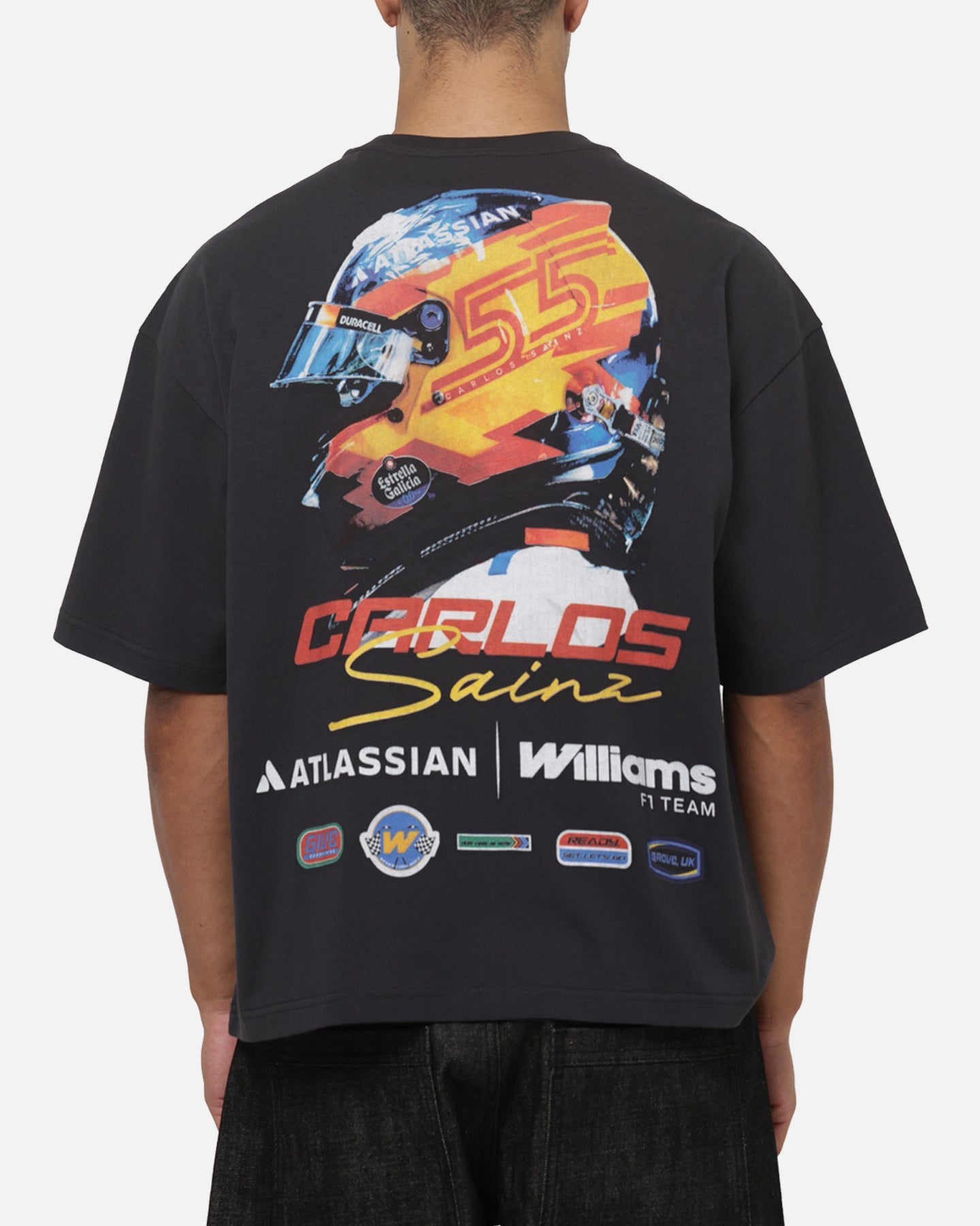 Outerstuff X Atlassian Williams F1 Carlos Sainz Jr. T-Shirt Washed Black