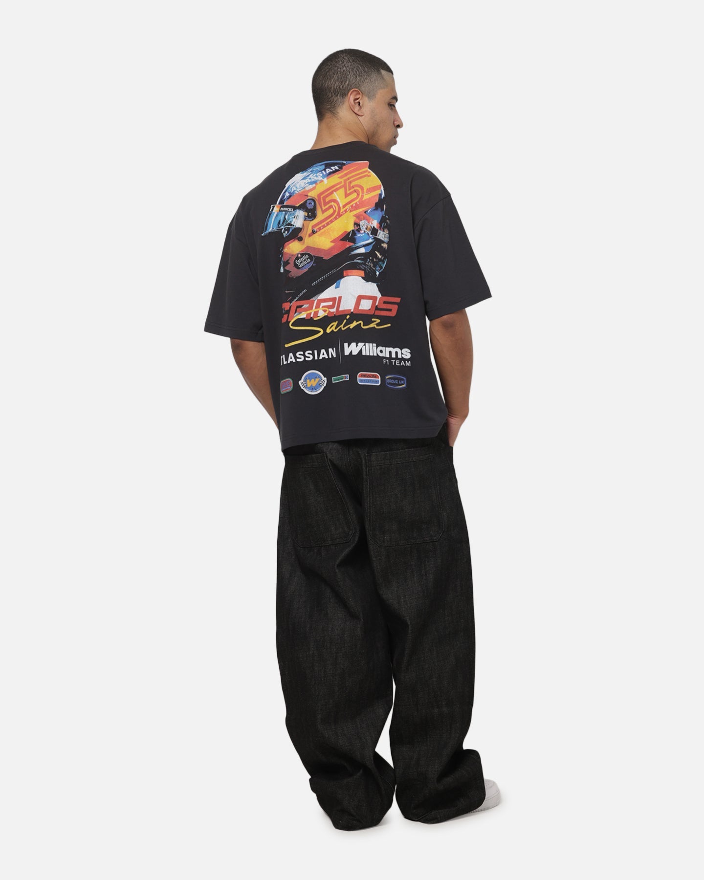 Outerstuff X Atlassian Williams F1 Carlos Sainz Jr. T-Shirt Washed Black
