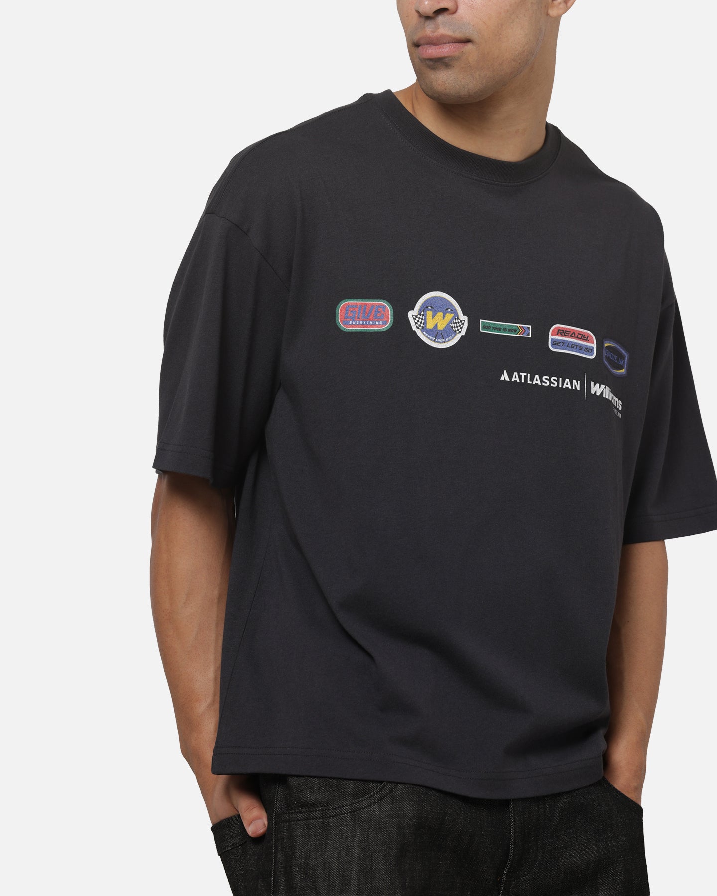 Outerstuff X Atlassian Williams F1 Carlos Sainz Jr. T-Shirt Washed Black