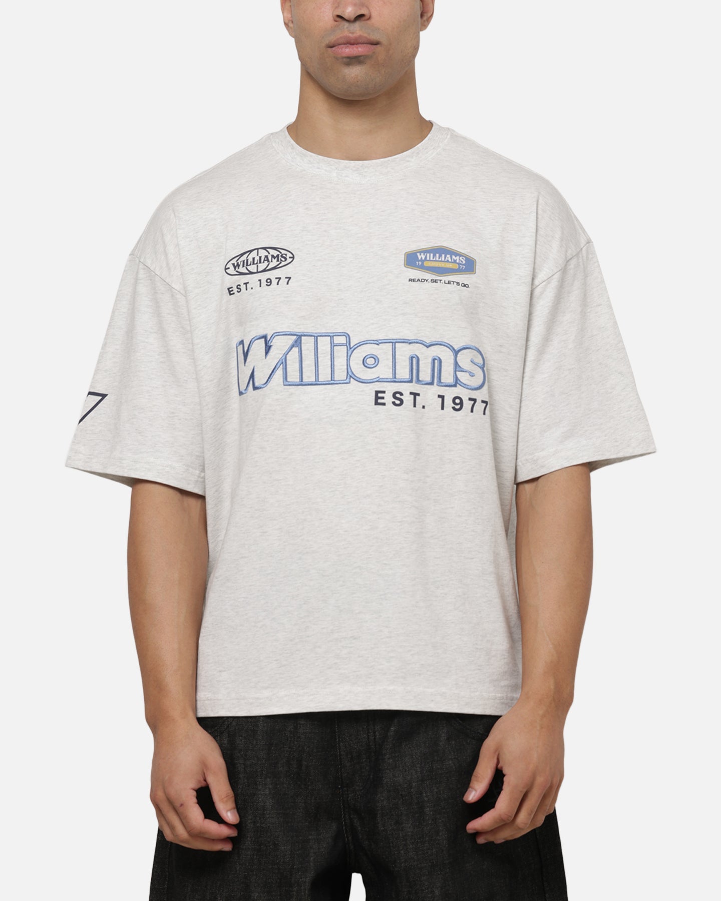 Outerstuff X Atlassian Williams F1 Racing Crown T-Shirt Silver Marle