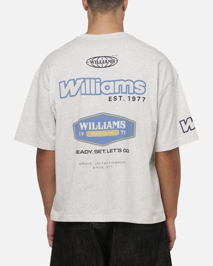 Outerstuff X Atlassian Williams F1 Racing Crown T-Shirt Silver Marle