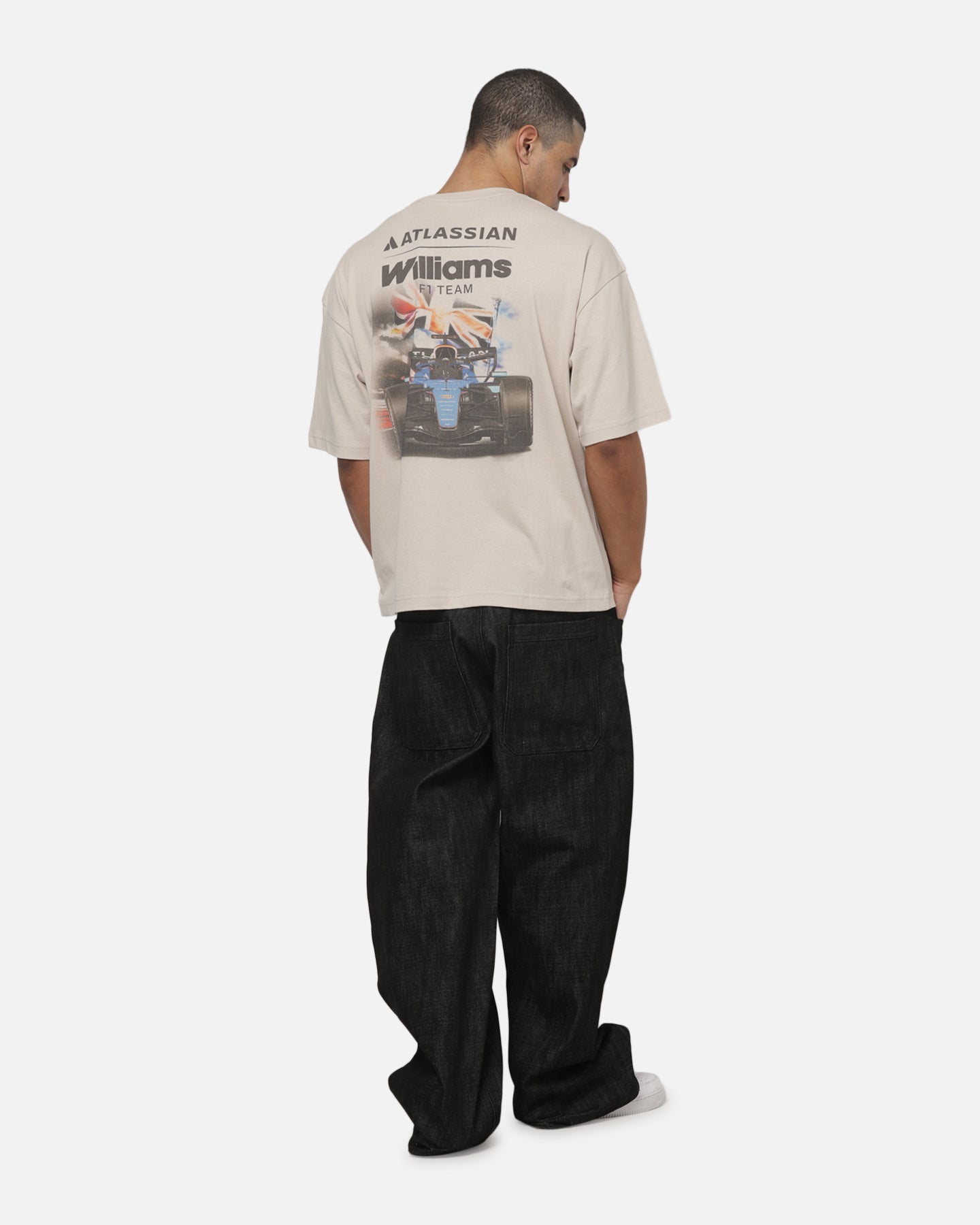Outerstuff X Atlassian Williams F1 Racing Union Jack T-Shirt Off White