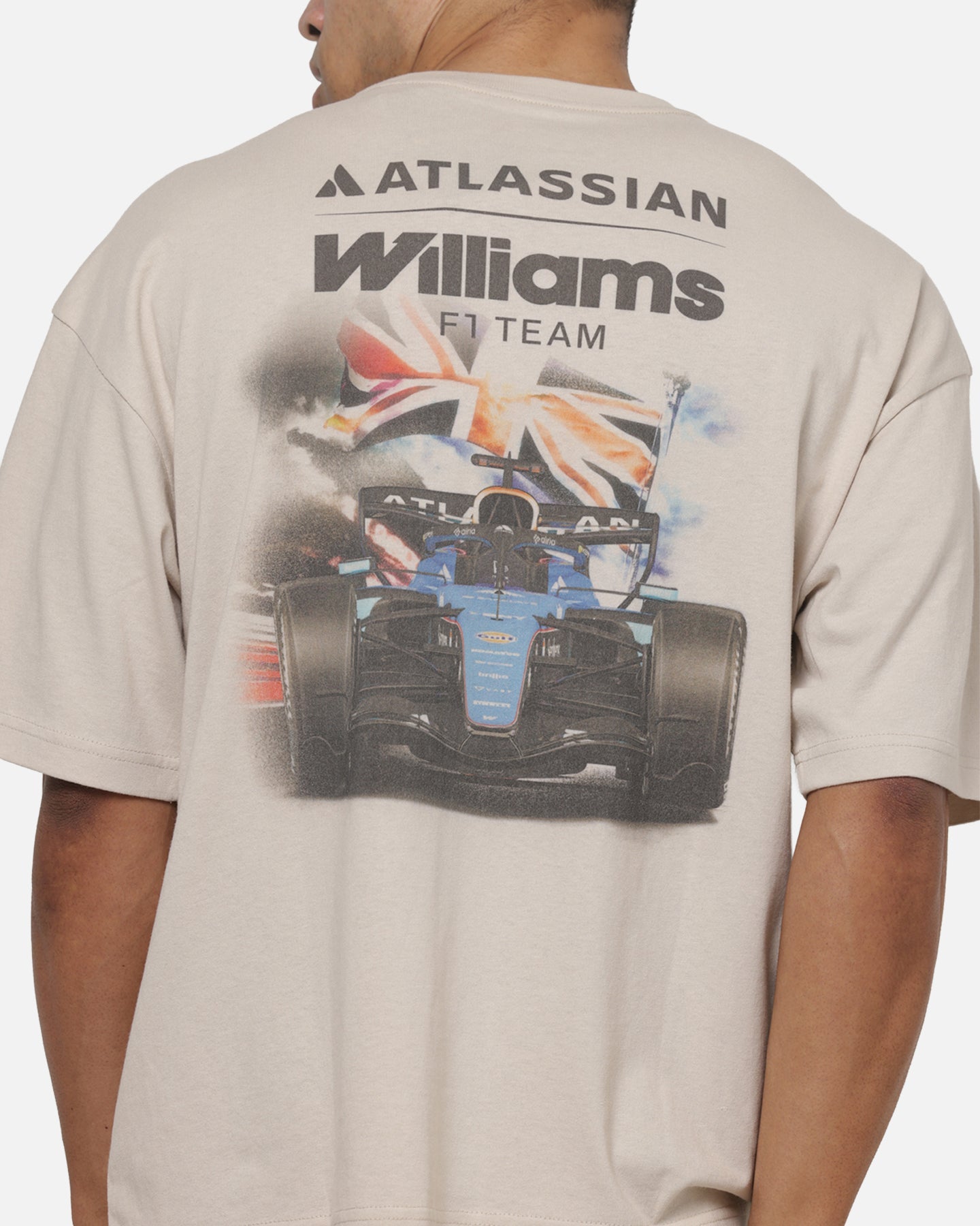 Outerstuff X Atlassian Williams F1 Racing Union Jack T-Shirt Off White