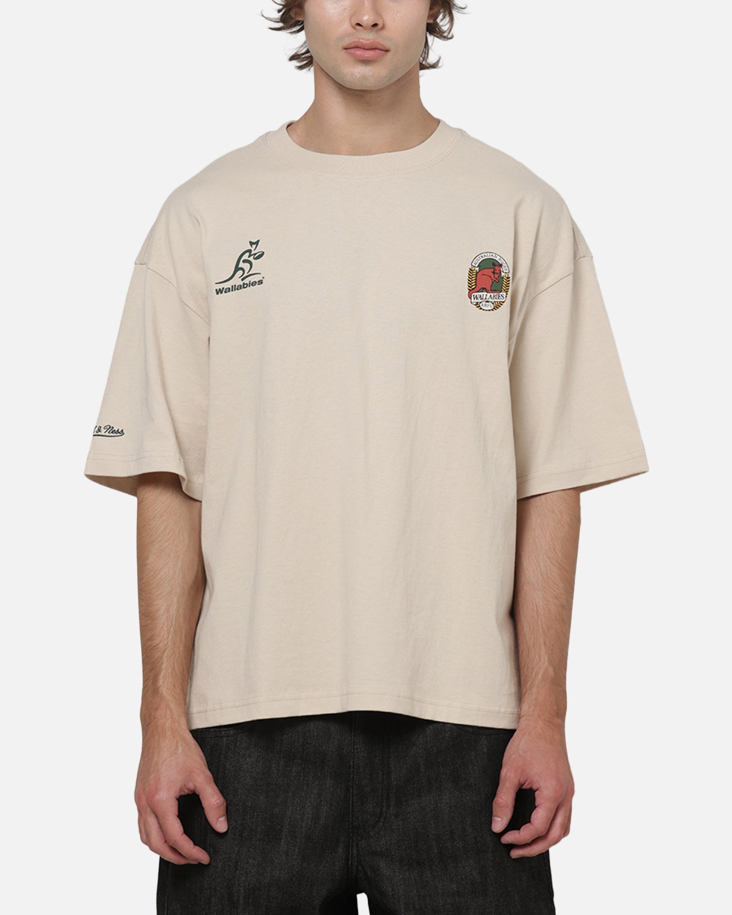 AVILA Mitchell & Ness Wallabies Cropped T-Shirt Ivory