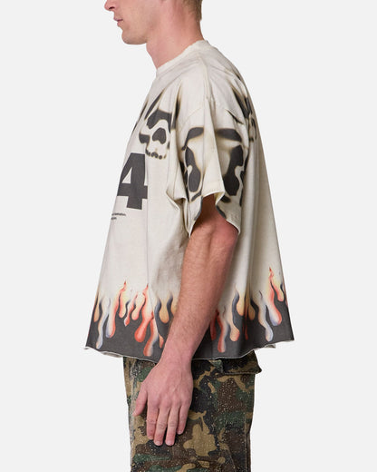 MNML Flame Skull T-Shirt Off White