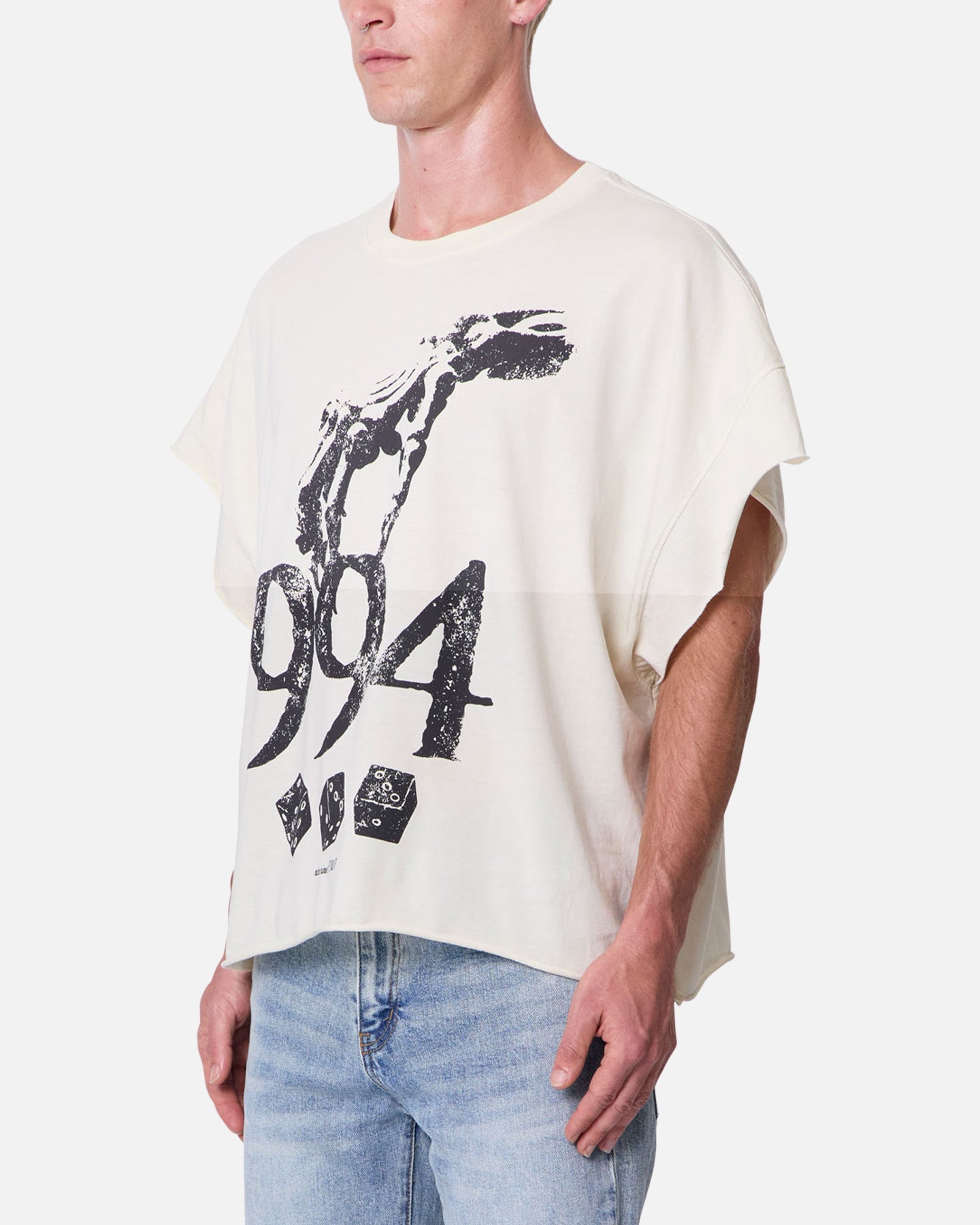 MNML Gamble Cut Off T-Shirt Off White