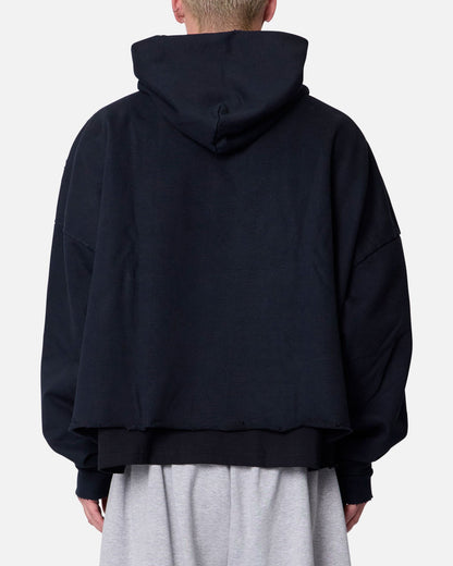 MNML Moth Eatten Hoodie Black