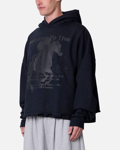 MNML Moth Eatten Hoodie Black