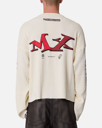 MNML Sinister Long Sleeve Thermal T-Shirt Off White