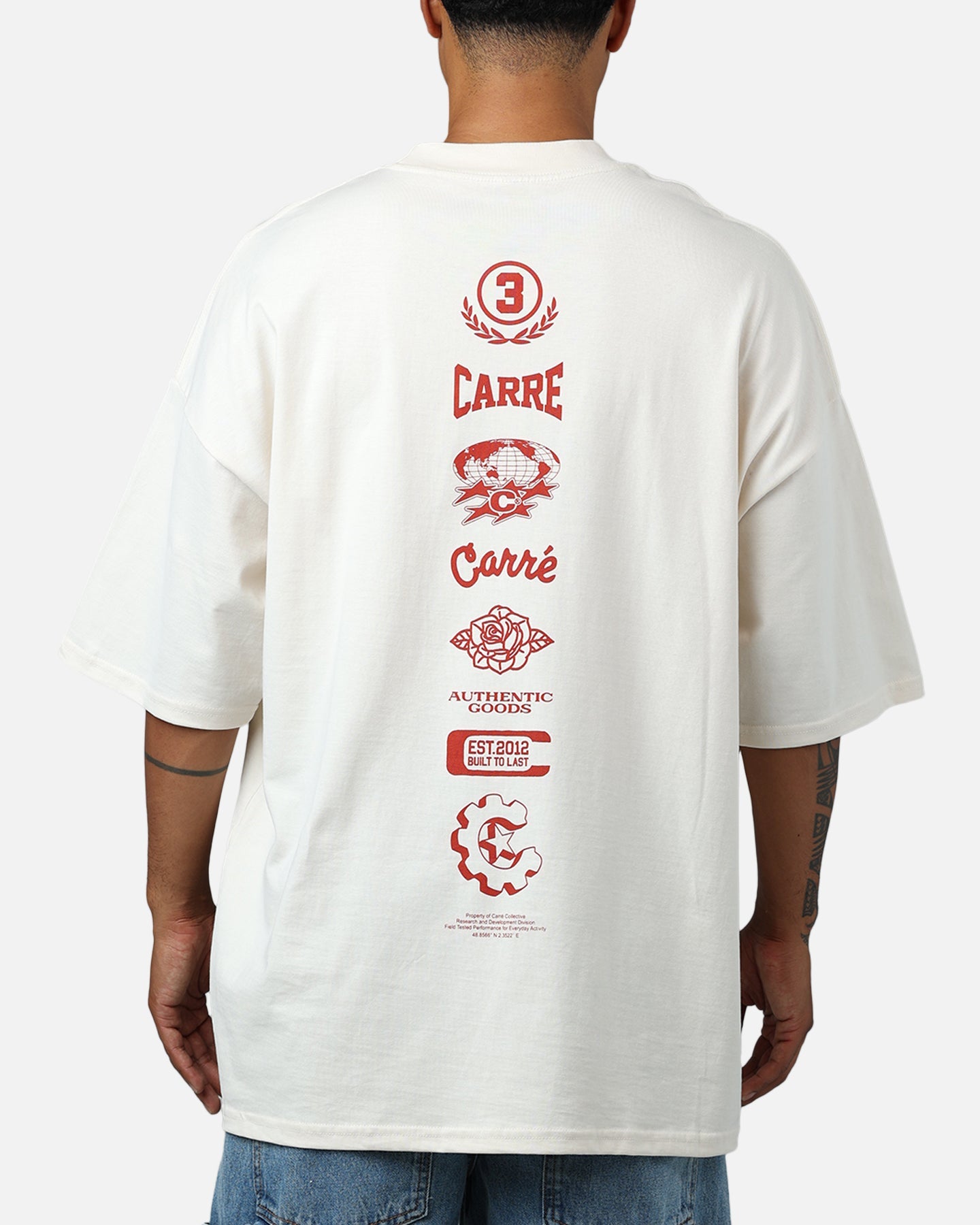 Carre Stacked Logo T-Shirt Off White