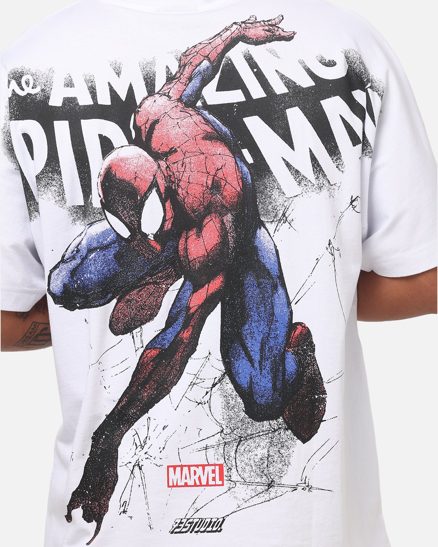 73Studio Marvel Spider-Man All Over Print T-Shirt White