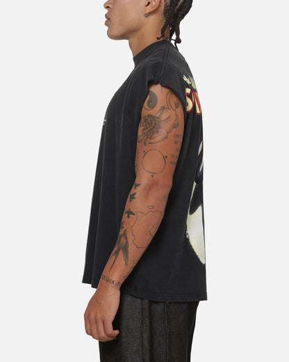 73Studio Marvel Spotlight Muscle T-Shirt Black Acidwash