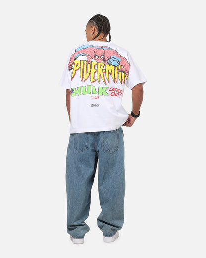 73Studio Marvel The Hulk Lashes Out All Over Print T-Shirt White
