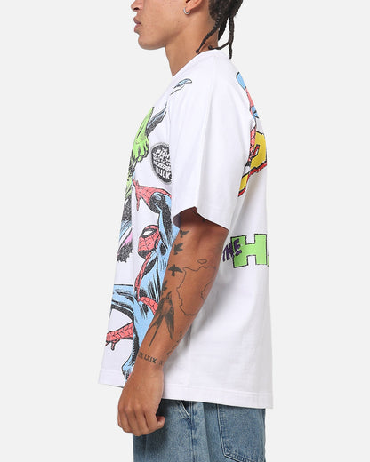 73Studio Marvel The Hulk Lashes Out All Over Print T-Shirt White
