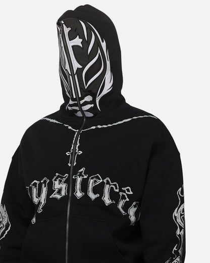 AVILA 73 Studio Rey Mysterio Masked Hoodie Black Wash