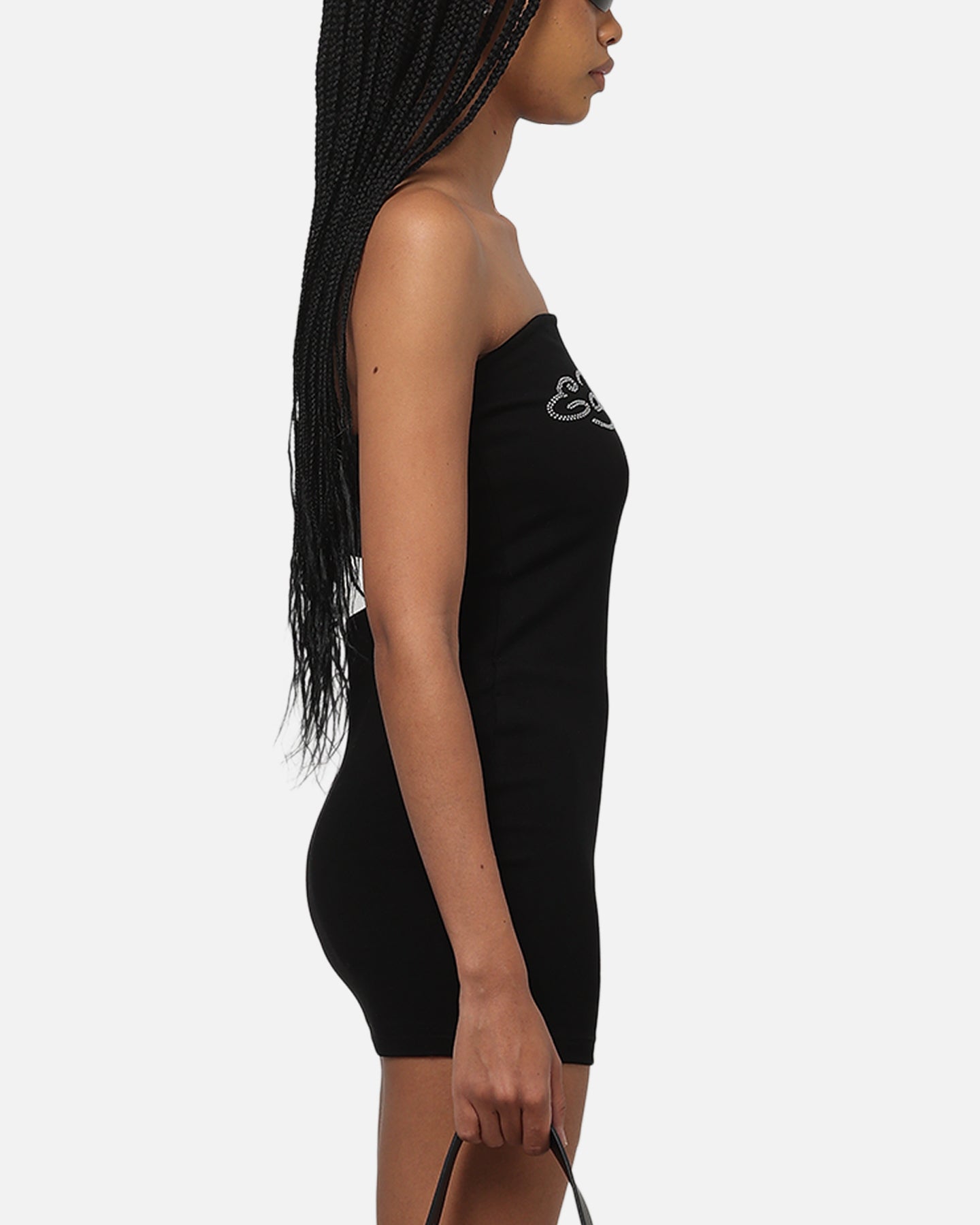 Ed Hardy Women's Butterfly Strapless Dress Black