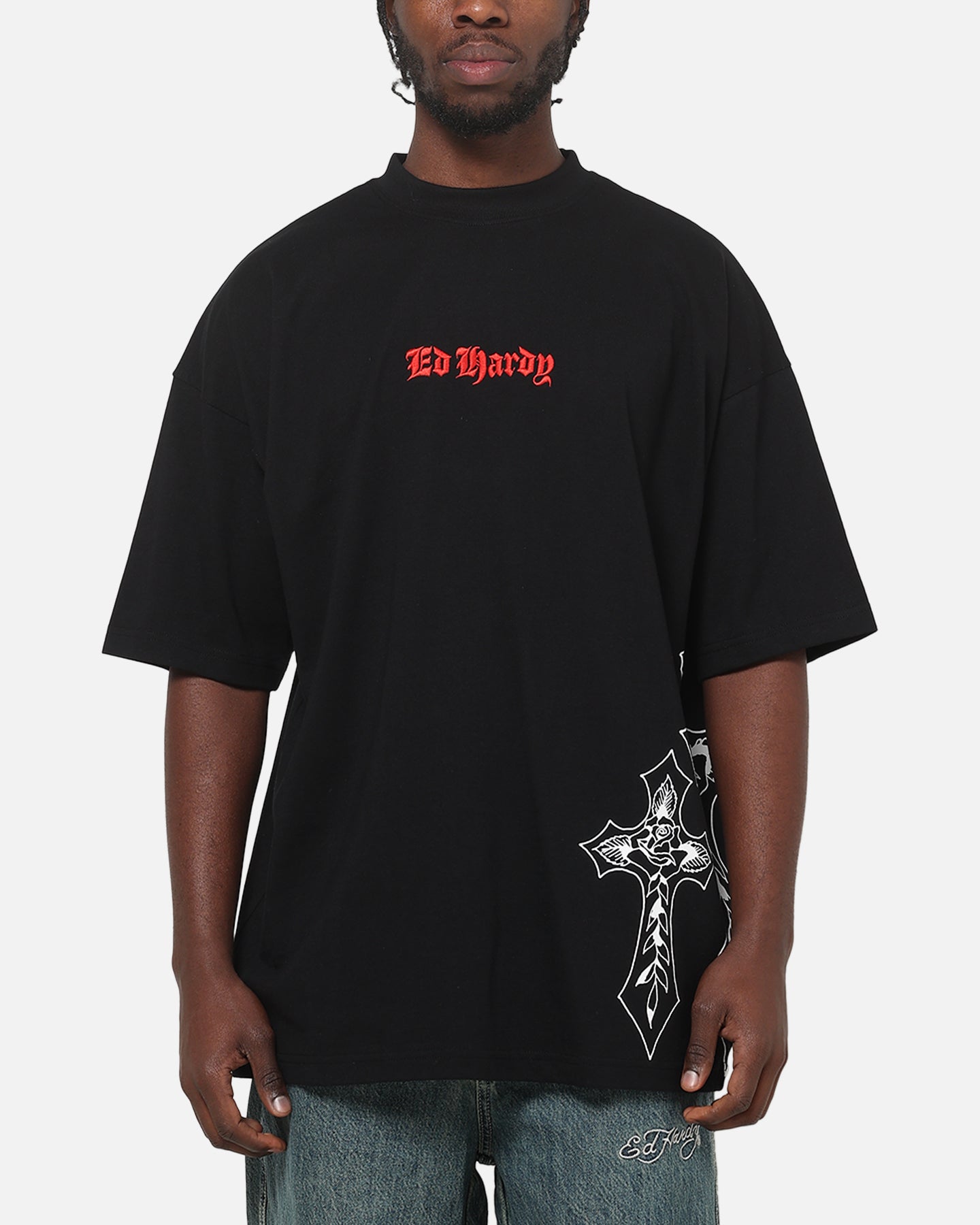 Ed Hardy Cross T-Shirt Black