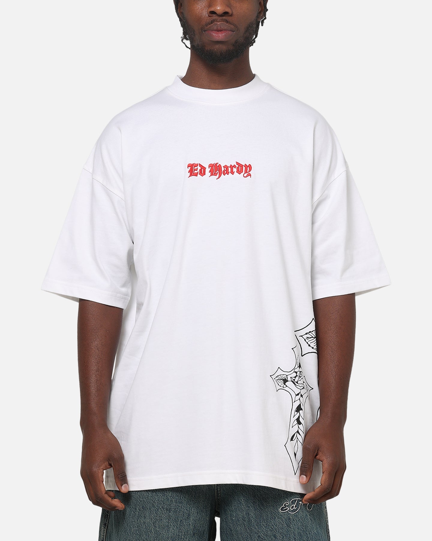 Ed Hardy Cross T-Shirt White