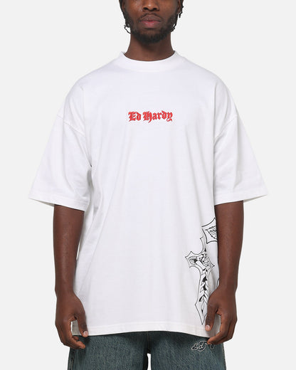 Ed Hardy Cross T-Shirt White