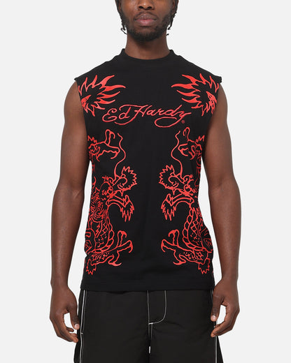 Ed Hardy Dragon Muscle T-Shirt Black