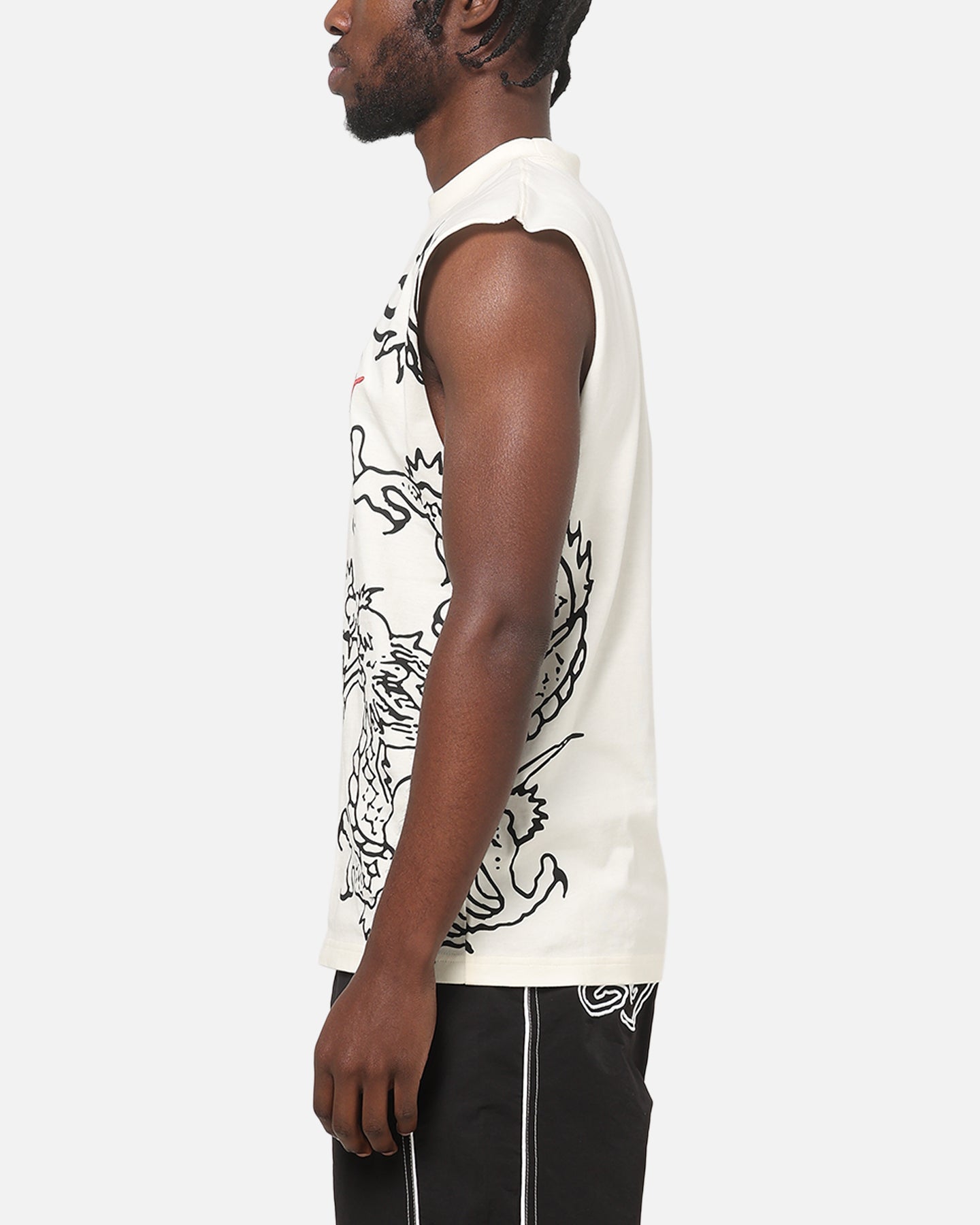 Ed Hardy Dragon Muscle T-Shirt Off White