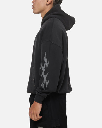 Saint Morta Worldwide Boxy Hoodie Washed Black