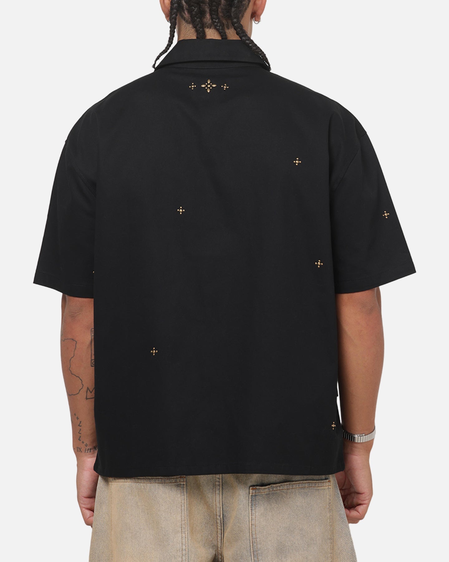 Saint Morta Pyre Short Sleeve Button Up Shirt Black
