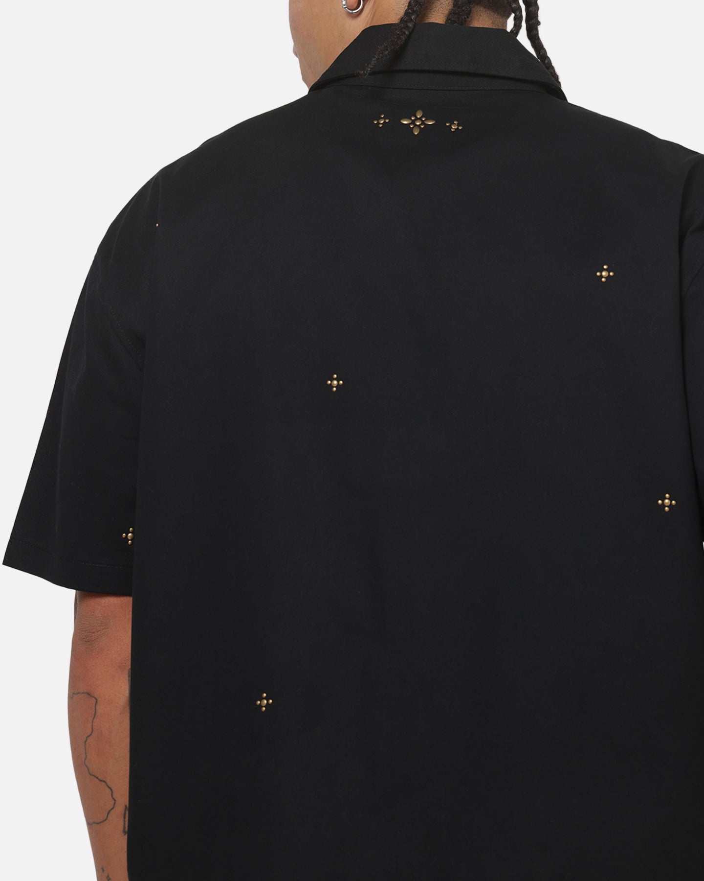 Saint Morta Pyre Short Sleeve Button Up Shirt Black