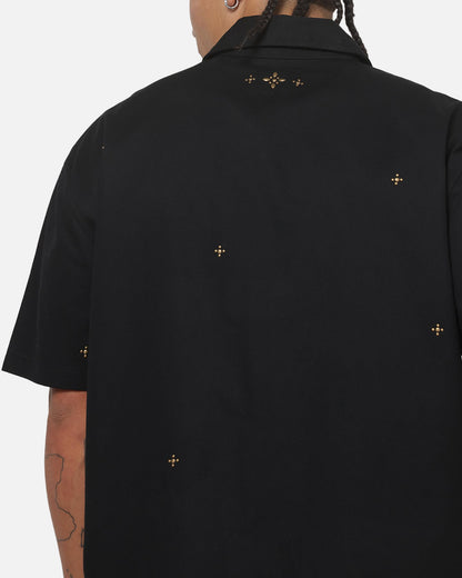 Saint Morta Pyre Short Sleeve Button Up Shirt Black