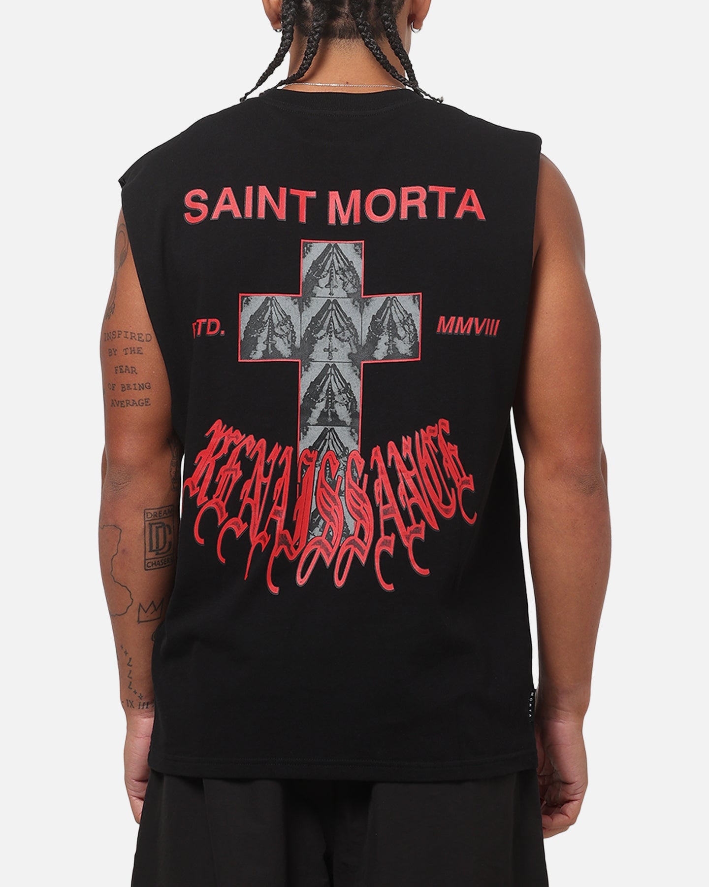 Saint Morta Exodus Oversized Muscle T-Shirt Black