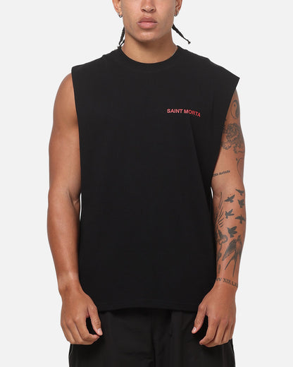 Saint Morta Exodus Oversized Muscle T-Shirt Black