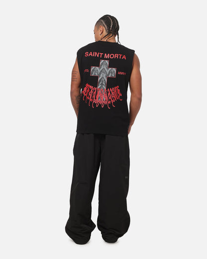 Saint Morta Exodus Oversized Muscle T-Shirt Black