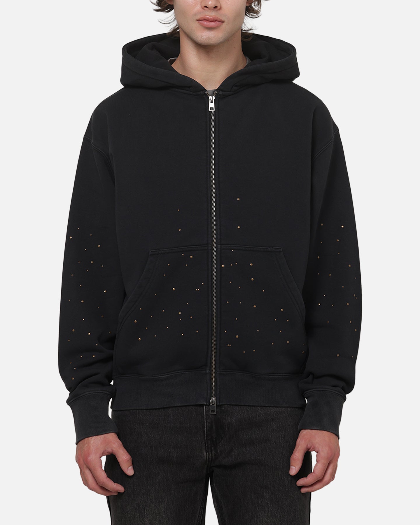 AVILA Saint Morta Medici Zip Hoodie Washed Black