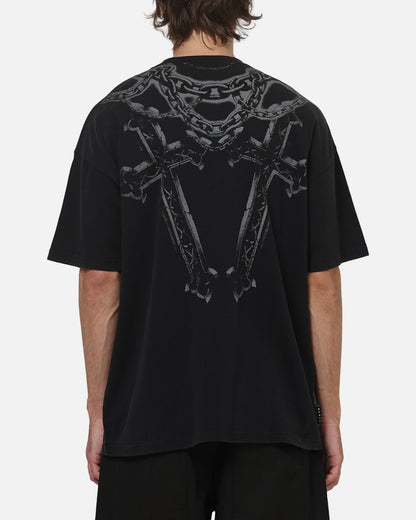 Saint Morta Renaissance Boxy T-Shirt Washed Black
