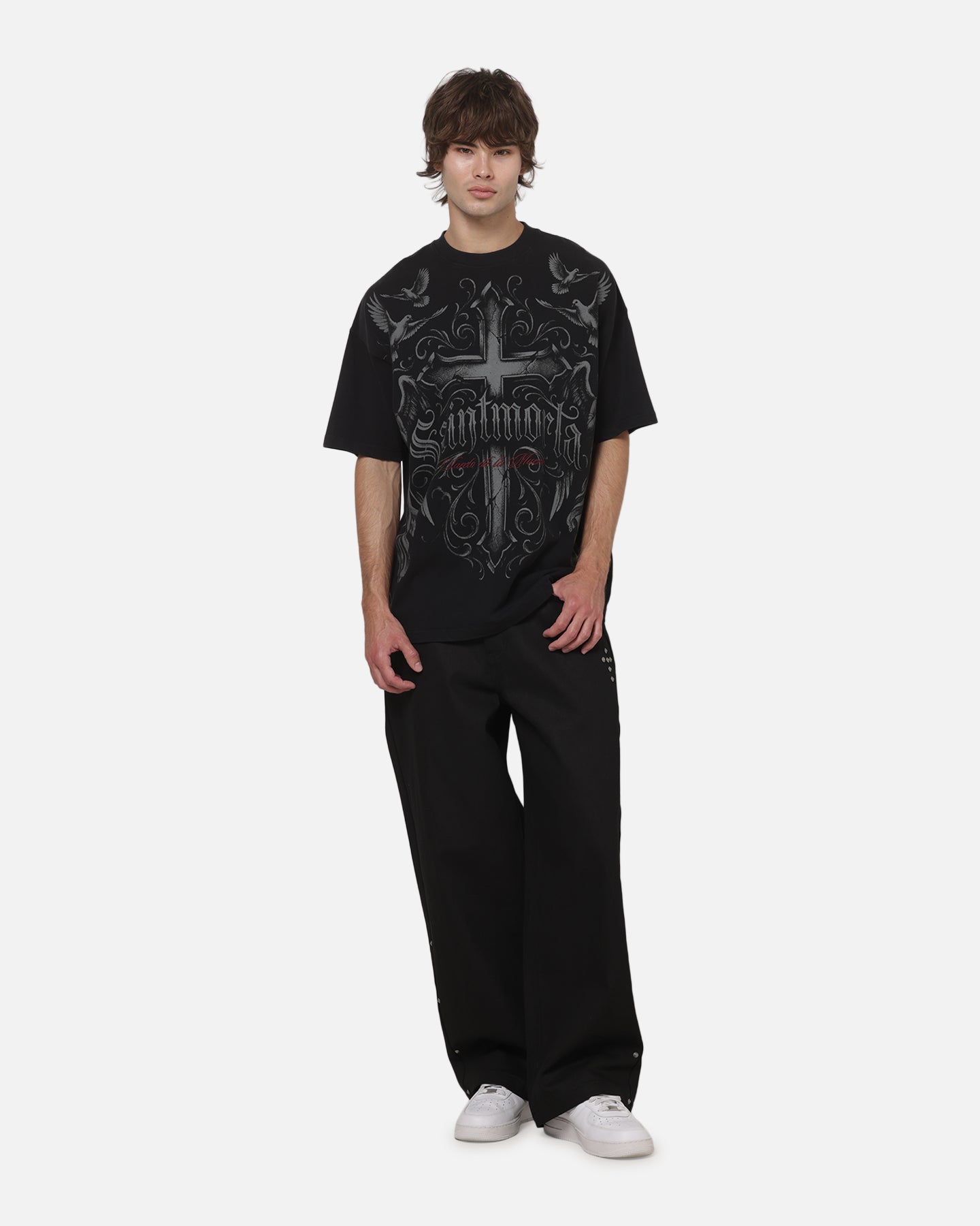Saint Morta Renaissance Boxy T-Shirt Washed Black