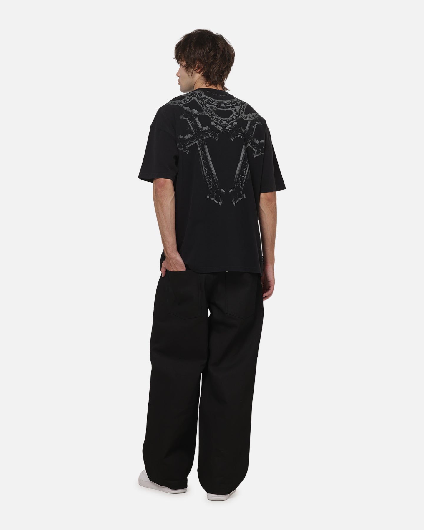Saint Morta Renaissance Boxy T-Shirt Washed Black