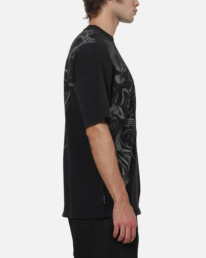 Saint Morta Renaissance Boxy T-Shirt Washed Black