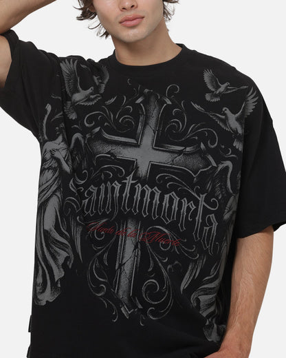Saint Morta Renaissance Boxy T-Shirt Washed Black